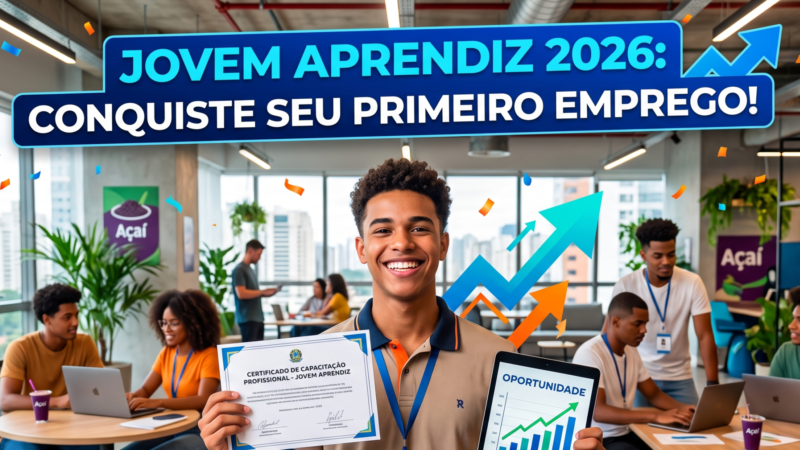Vagas abertas jovem aprendiz 2026: guia para trabalhar em bancos e grandes empresas