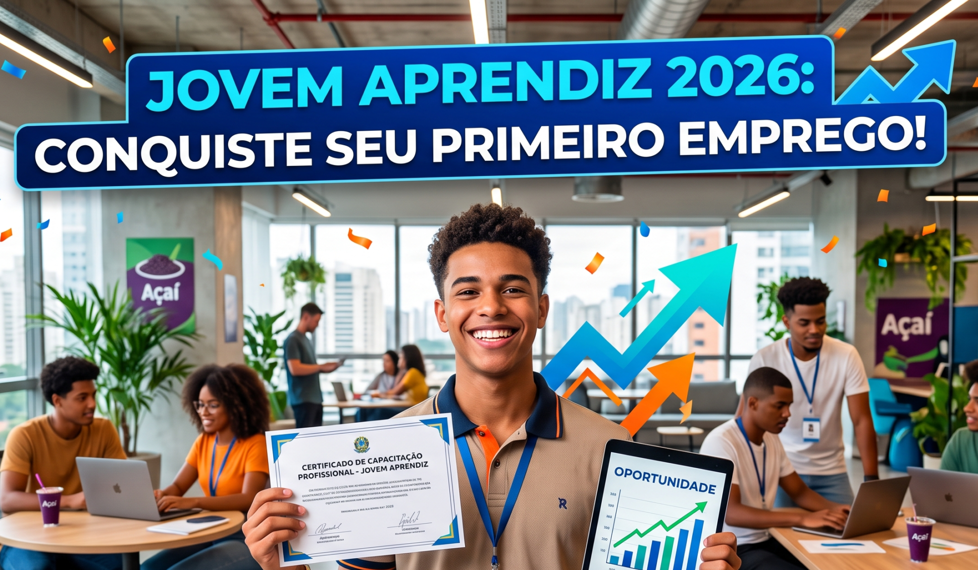 Vagas abertas jovem aprendiz 2026: guia para trabalhar em bancos e grandes empresas